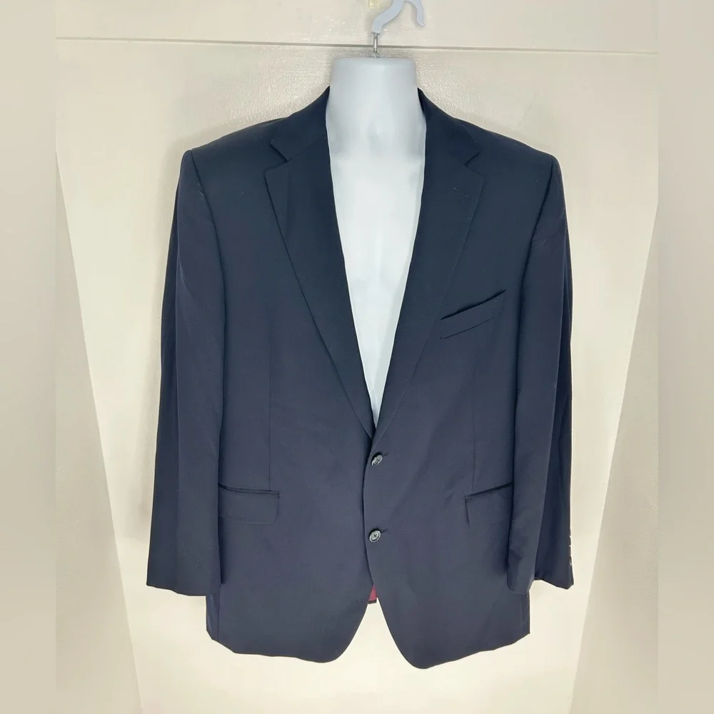 Jack Victor Blazer 46 Long 100% Wool Sport Coat Valentino CT Two‎ Button *READ